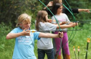 kids archery practice