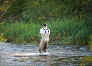 man flyfishing