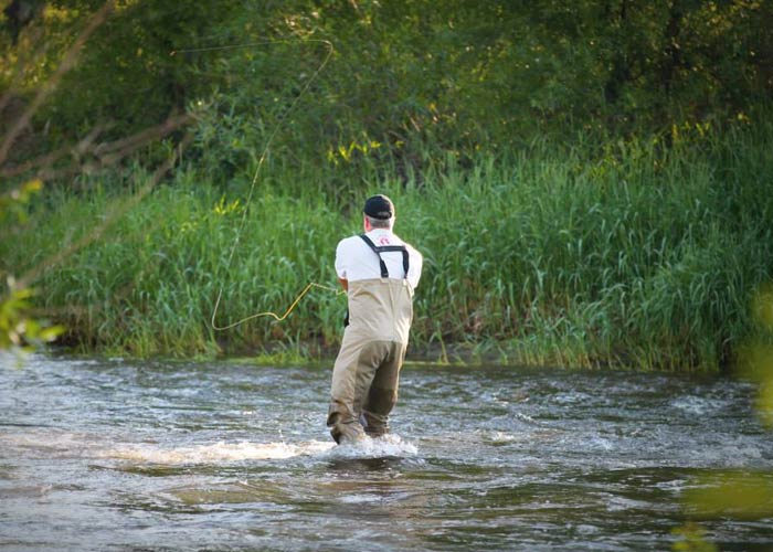 man flyfishing