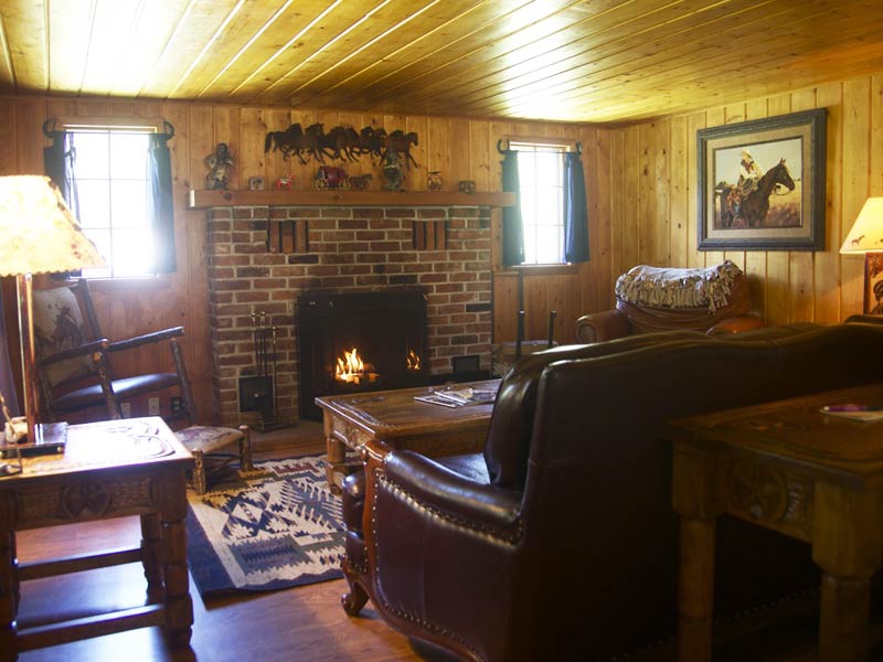 living room in the ranch house