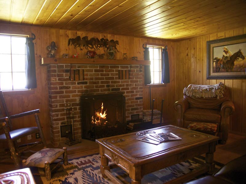 ranch house fireplace