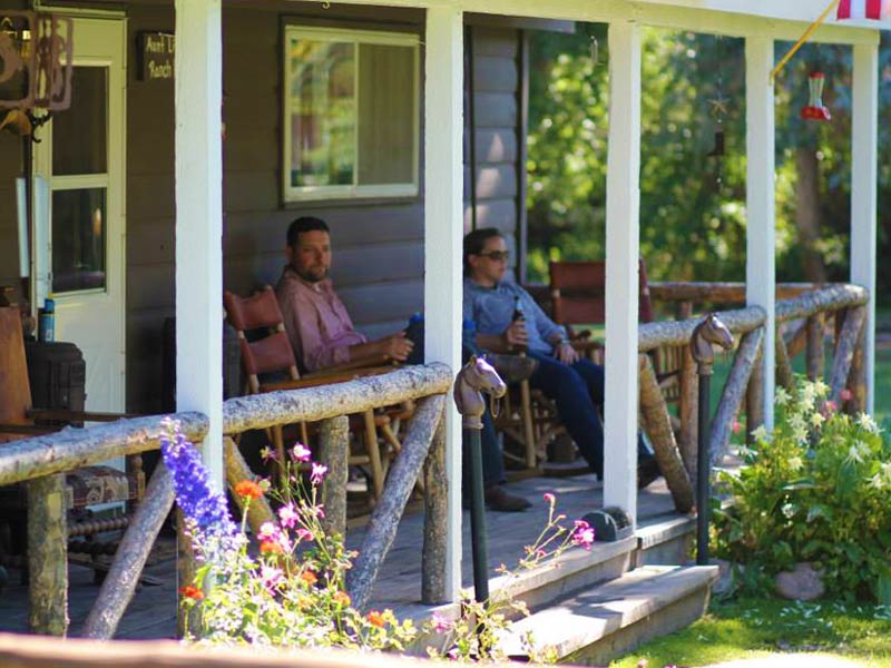 porch for visiting at ranch house