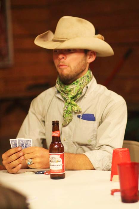 Cowboy playing cards