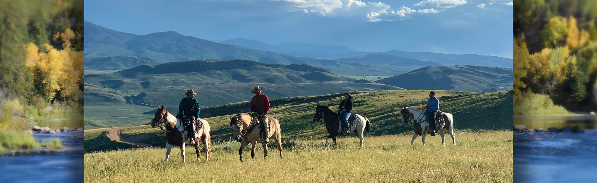 4 horseback riders in Colorado