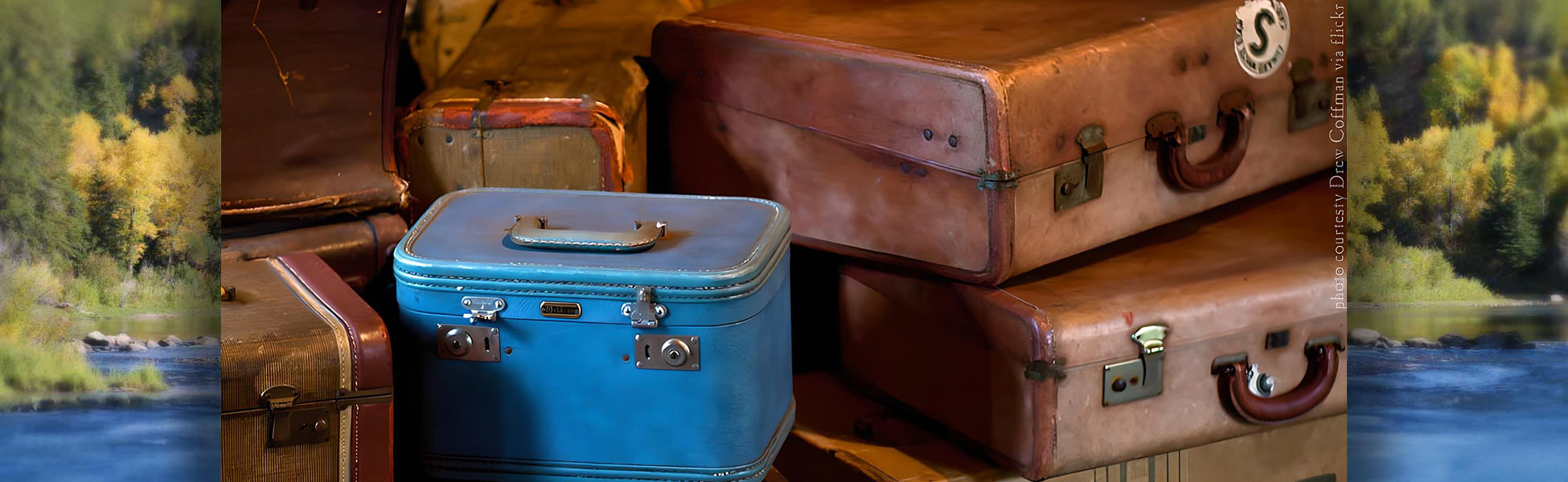 stacks of suitcases